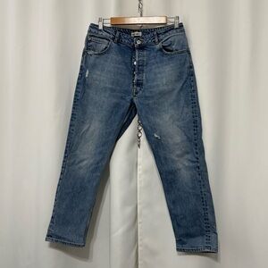Warp + Weft Women’s Cigarette Belle Straight Blue Jeans Size: 31 X 26